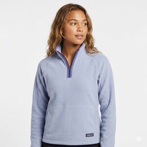 Patagonia Synchilla Fleece Pullover Womens M Periwinkle Blue 1/4 Zip 25740F4